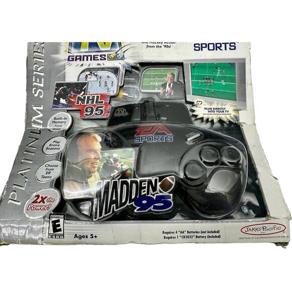 Jakks Pacific EA Sports 2004 Plug n‎ Play Madden 95 & NHL 95 Video Game - Picture 2 of 8
